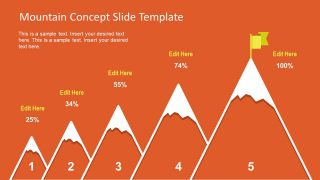 Creative Bar Chart Presentation Mountain