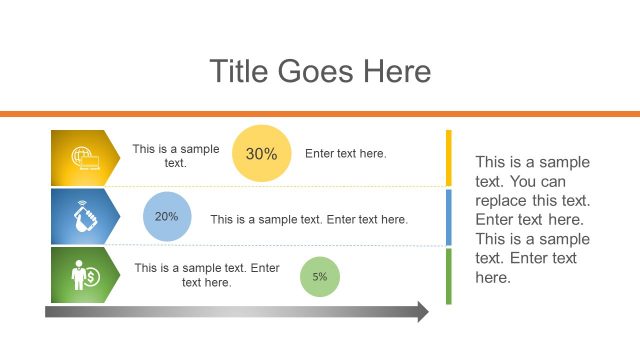 Three Infographic Arrow Shape Progress