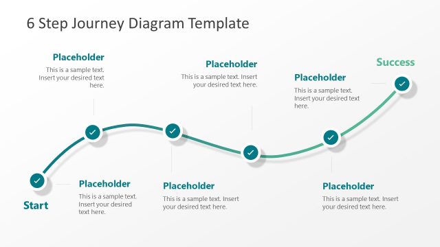 6 Steps PowerPoint Journey Diagram