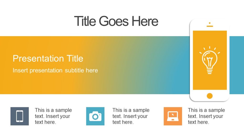 Slide Layout Mobile Product Showcase - SlideModel