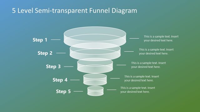 Semi Transparent Funnel Diagram Template
