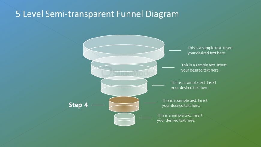 Slide of Semi Transparent Funnel