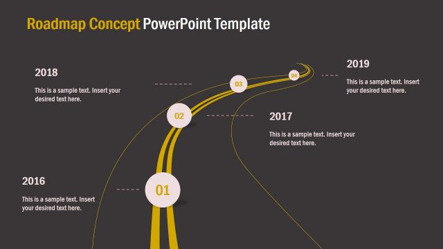 Night Metaphor PowerPoint Roadmap