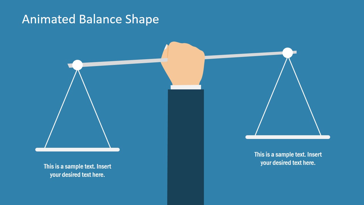 Flat PowerPoint Balance Shapes