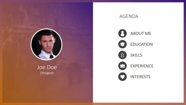 Simple Slide of PowerPoint Resume