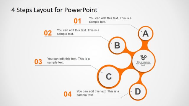 4 Steps Molecule PowerPoint