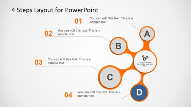 Business PowerPoint 4 Steps Liquid Components