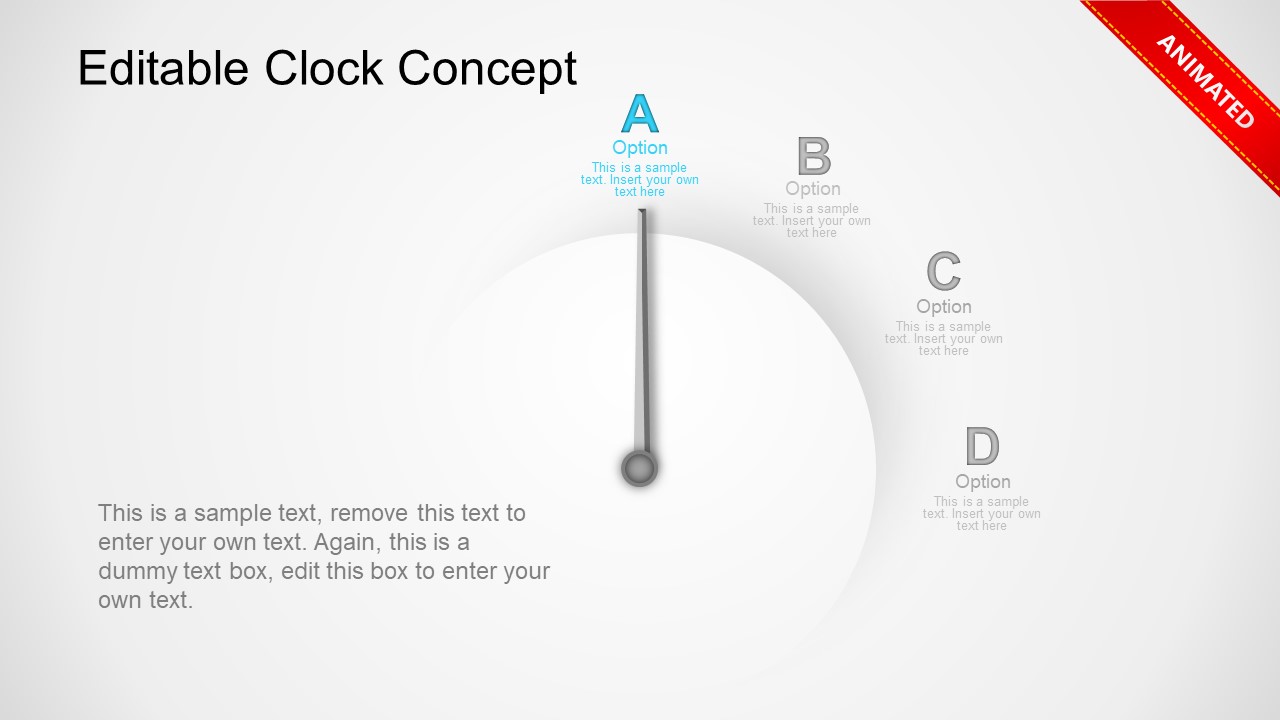 4-Step Clock Concept Idea for PowerPoint - SlideModel