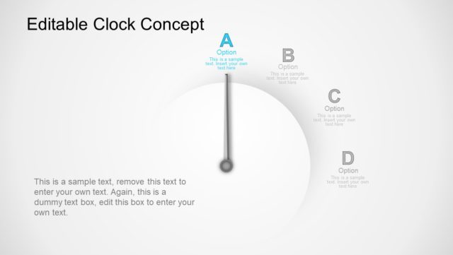 Analog Clock 4 Options PPT - SlideModel