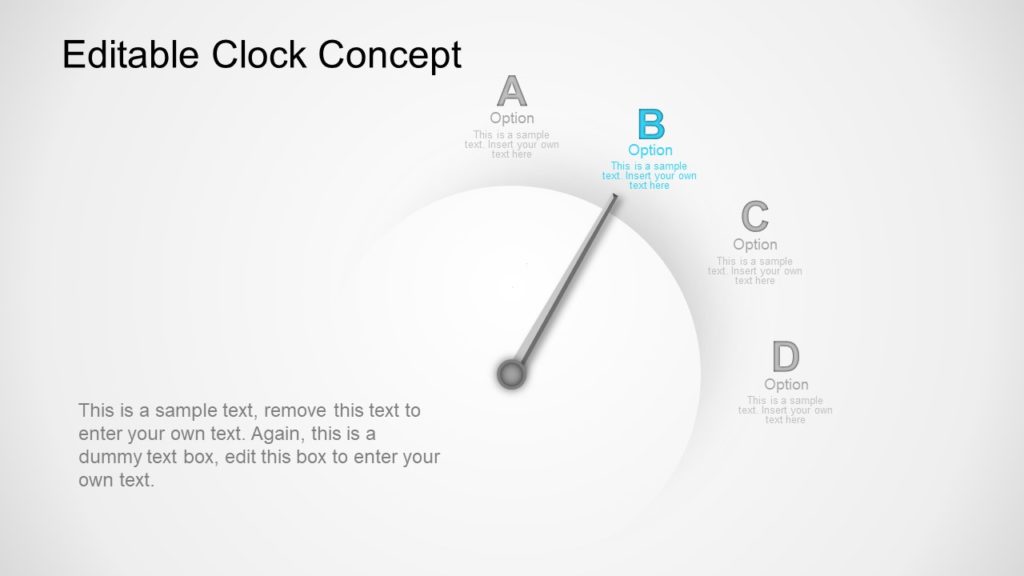 Clock Analog 4 Steps Template - SlideModel