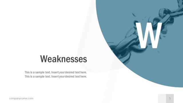 SWOT Weaknesses Business PowerPoint