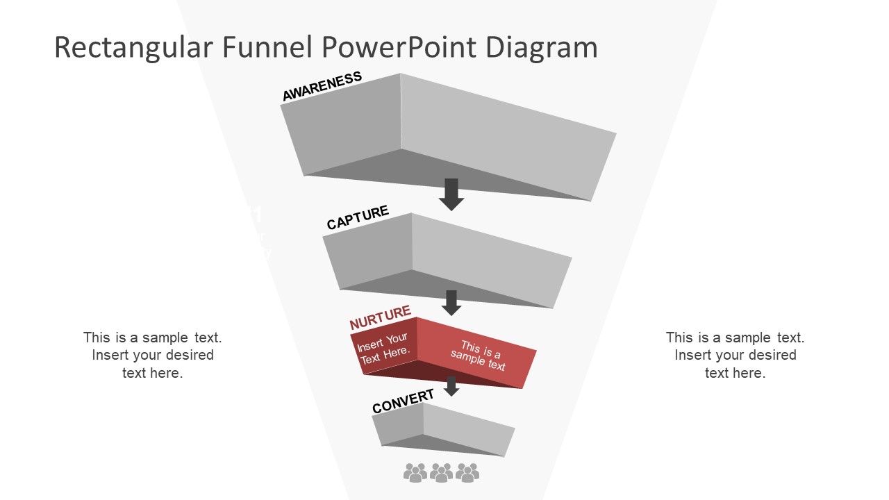 Free Rectangular Funnel PowerPoint Diagram & Google Slides