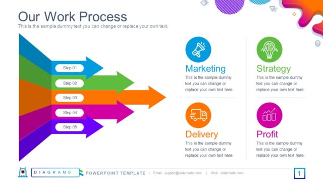 Arrow Agenda PowerPoint Diagram