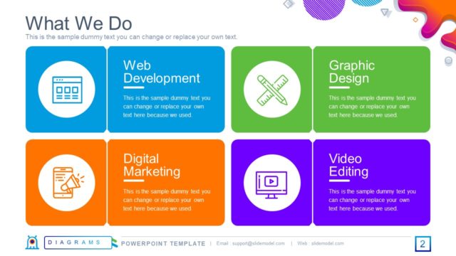 4 Steps Infographic Matrix PPT