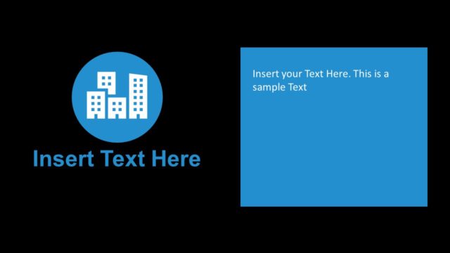 Building Silhouette Icons Slide PowerPoint
