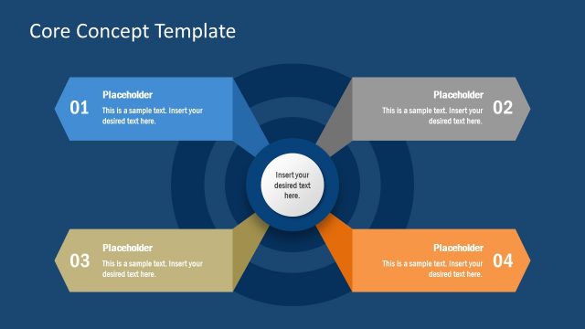 4 Steps Core Concept PowerPoint