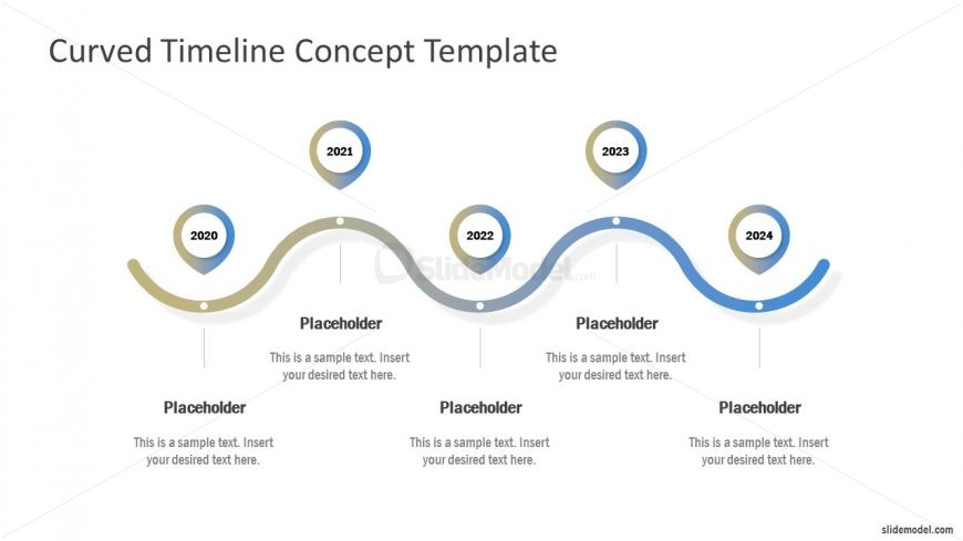 Curved Timeline Gradient Presentation 