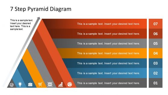 PowerPoint 7 Layer Diagonal Pyramid