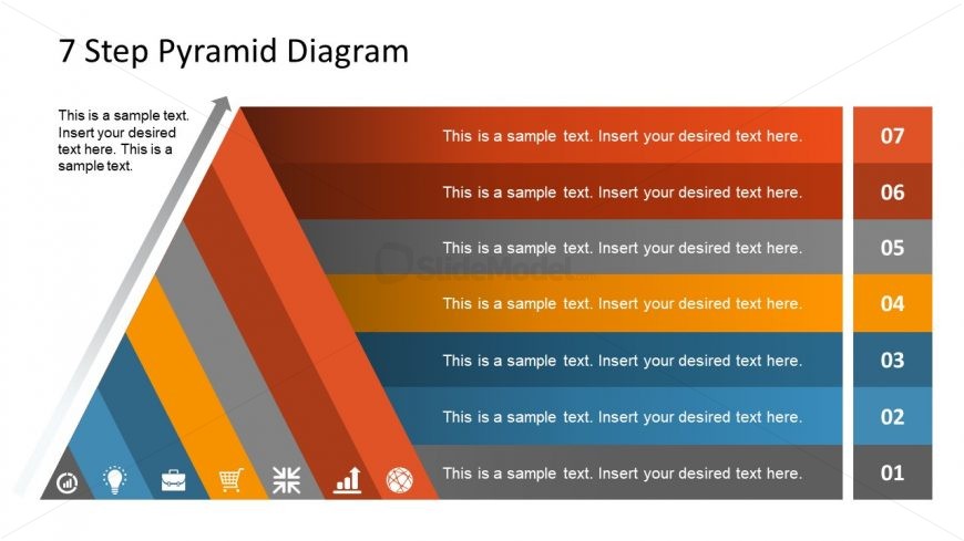 PowerPoint 7 Layer Diagonal Pyramid
