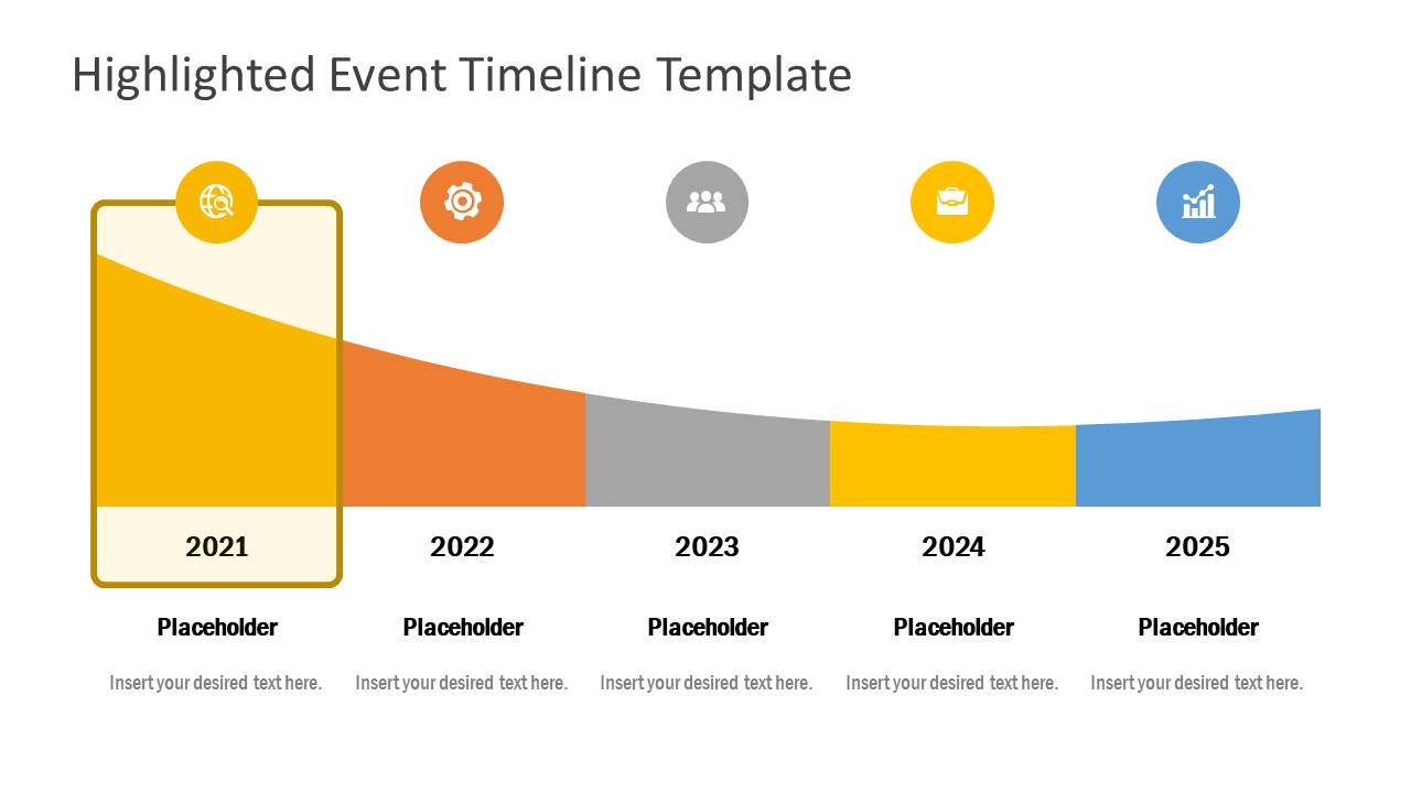 Free Highlighted Event Timeline Template for PowerPoint - SlideModel