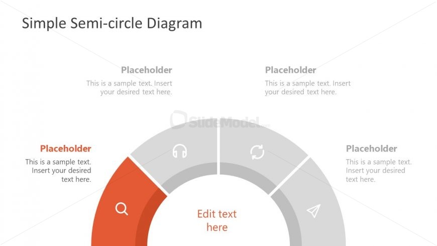 Editable PowerPoint Semi-Circle Diagram