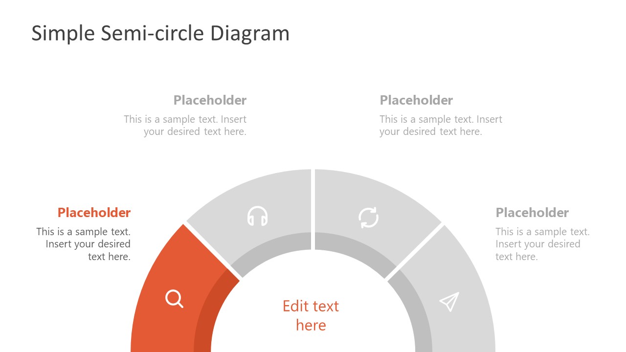 Editable PowerPoint Semi-Circle Diagram