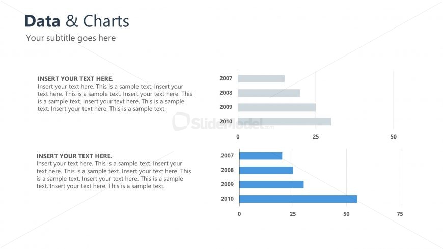 Flat Data Charts for Business Statistics 