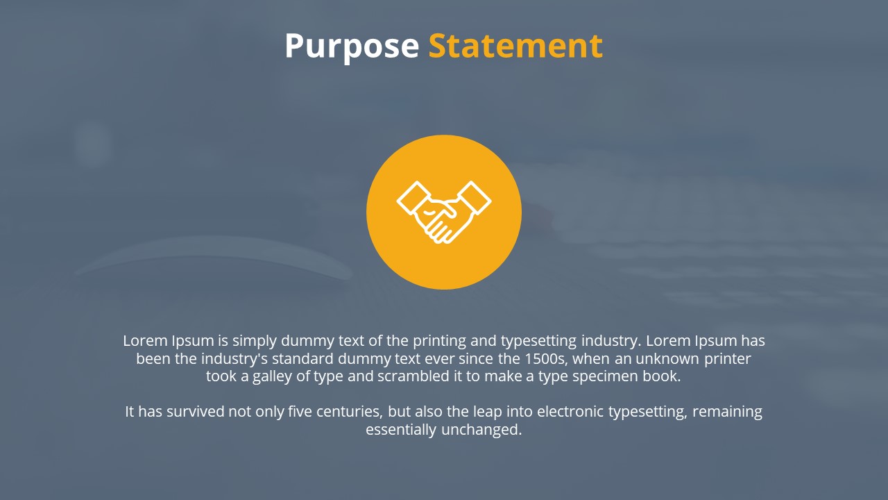 Purpose Statement Professional Thesis PowerPoint - SlideModel