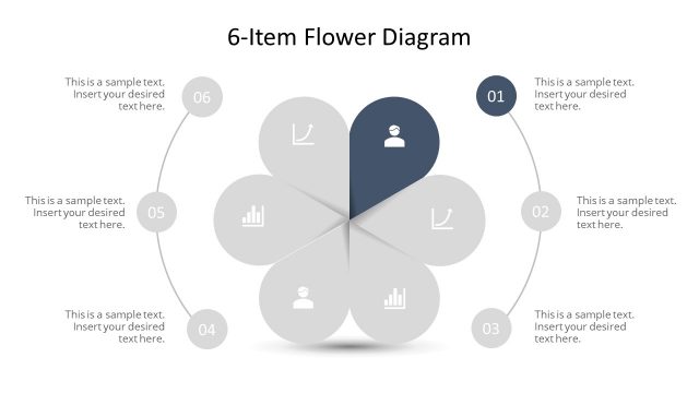PowerPoint Flower Petals Diagram