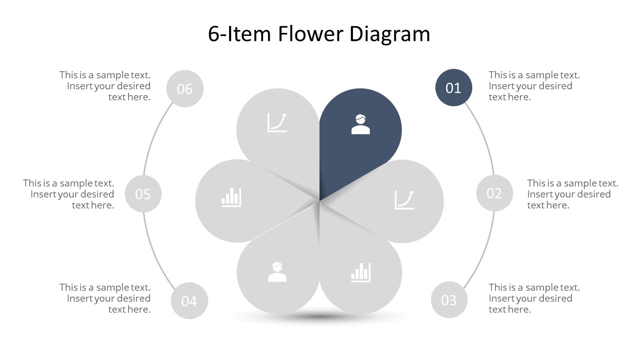 Editable Power Flower Free Flower Diagram Template & Google Slides