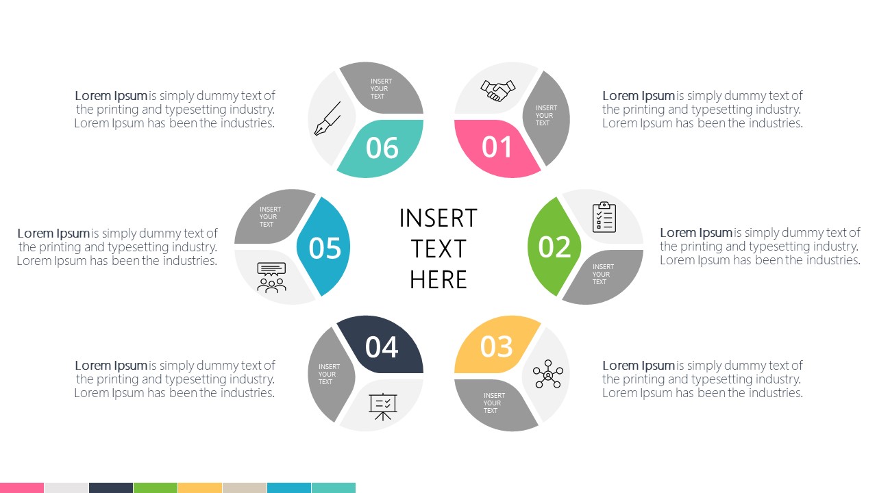 Presentation of 6 Item Infographic Diagram 
