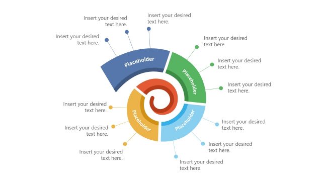 4 Steps Spiral Diagram PowerPoint