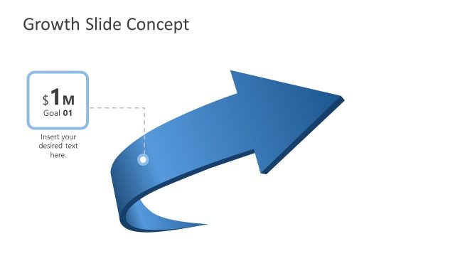 Growth Arrow Concept Step 1 Diagram PPT