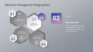 PowerPoint Diagram of Infographics and Hexagons