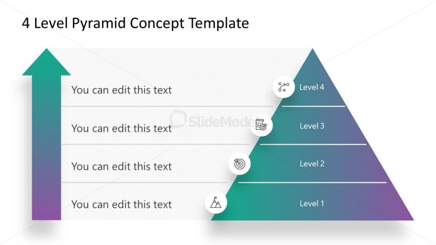 4 Level Pyramid Diagram Template 