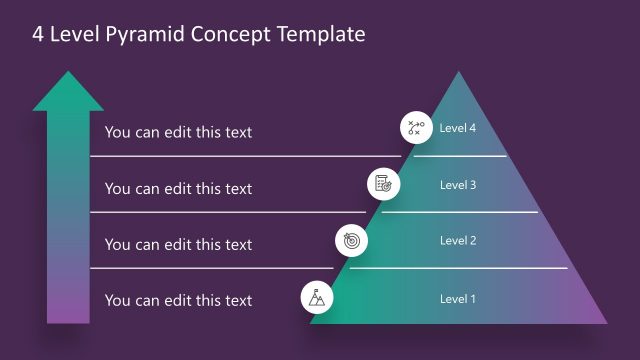 Upward 4 Level Pyramid PowerPoint