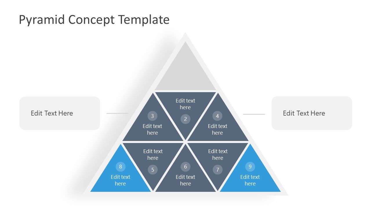 PowerPoint Pyramid 3 Steps Diagram 