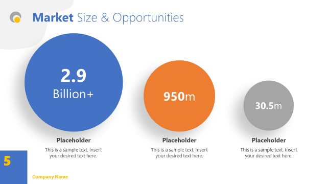 Simple Presentation PowerPoint Market Size Slide