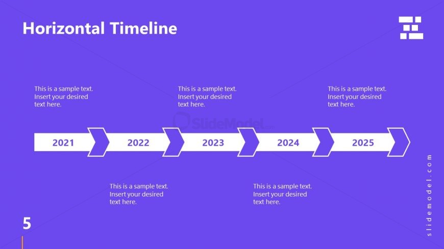 Template of Business Presentation Timeline 