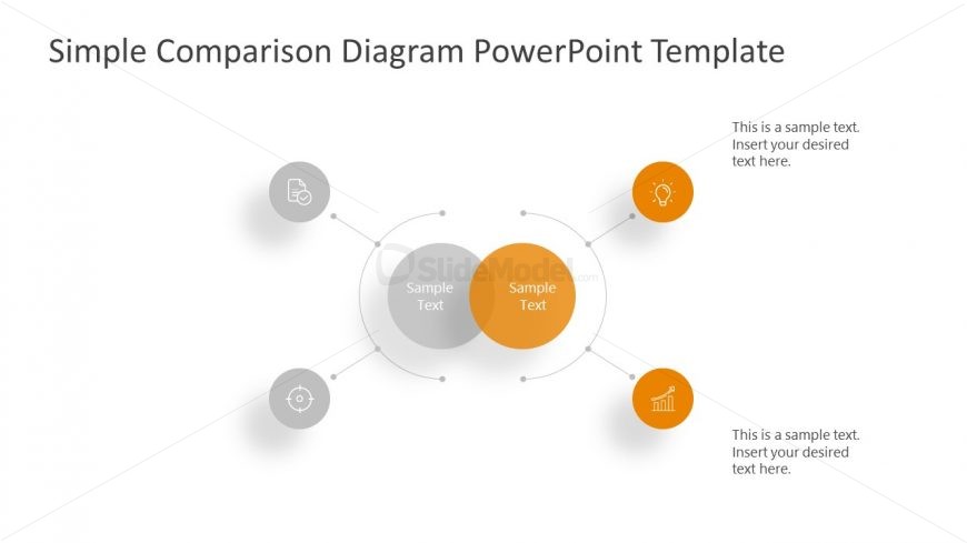 PowerPoint Comparison 4 Segments Template 