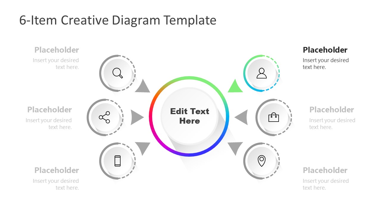 Free 6-Step Creative Colorful Diagram Template For PowerPoint & Google ...