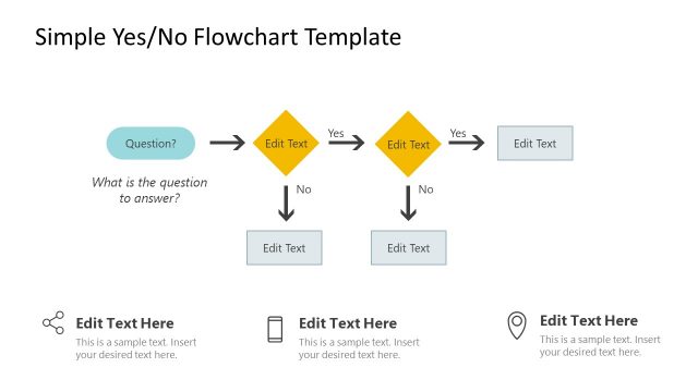 Horizontal Flowchart Template PowerPoint