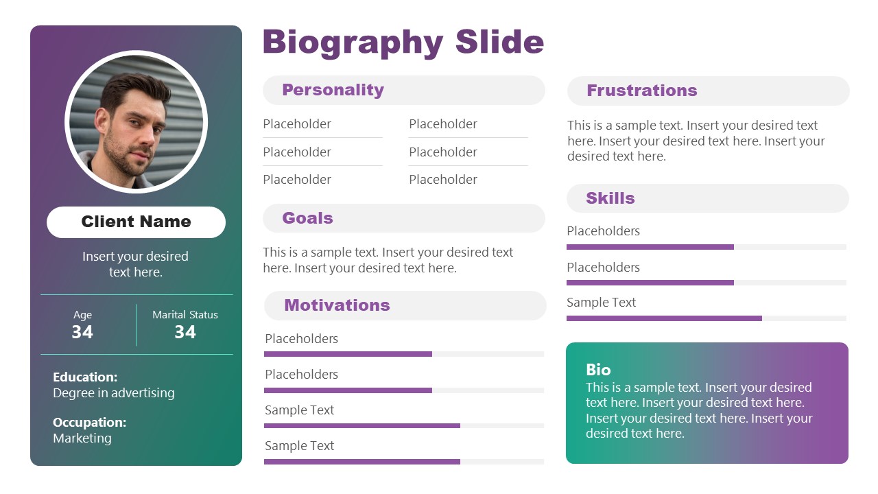 Free Slides of Biography PowerPoint