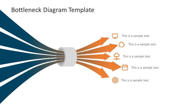 Editable 5 Arrows PowerPoint Diagram Bottleneck