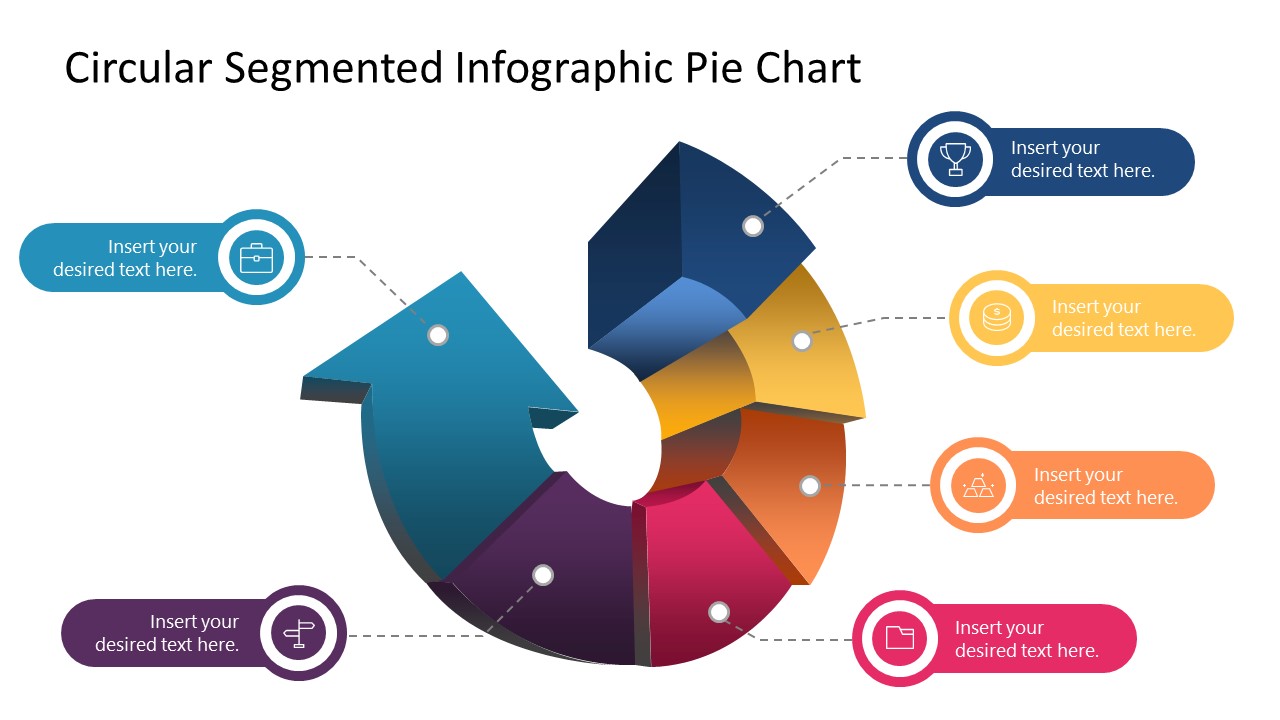3D Template Diagram Pie Chart PPT