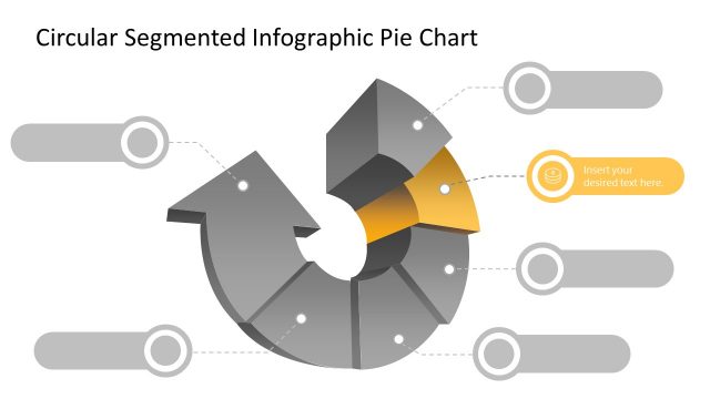 Infographic Pie Chart Arrow Step 2 PowerPoint