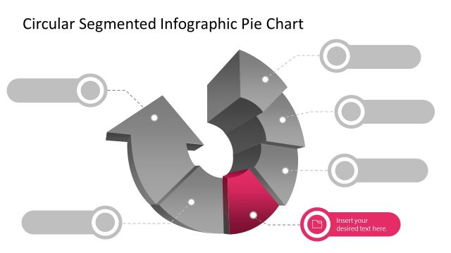 Infographic Pie Chart Arrow Step 4 PowerPoint