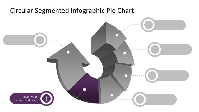 Infographic Pie Chart Arrow Step 5 PowerPoint