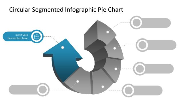 Infographic Pie Chart Arrow Step 6 PowerPoint