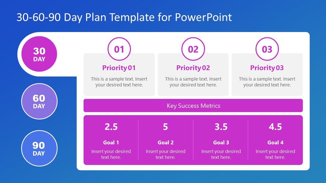 PowerPoint 30 Day Planning Priority and Goals